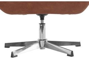 Fotoliu maro cu tapițerie din imitație de piele Naomi - Støraa