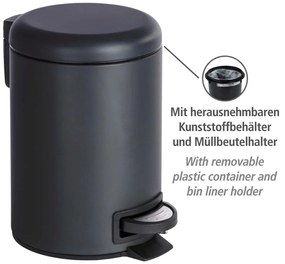 Coș deșeuri Wenko Leman, 3L, negru