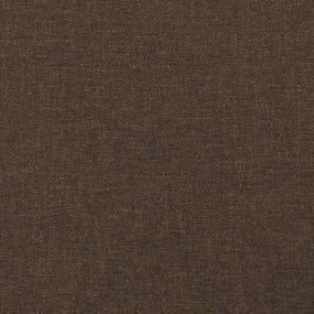 Pat continental cu saltea, maro inchis, 140x200 cm, textil Maro inchis, 35 cm, 140 x 200 cm