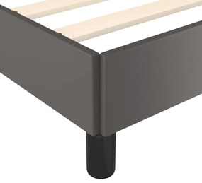 Cadru de pat, gri, 80x200 cm, piele ecologica Gri, 25 cm, 80 x 200 cm