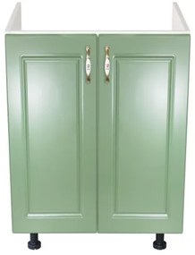 Corp inferior 60 cu 2 usi masca chiuveta Zebra MDF Verde drept