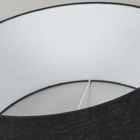 Abajur din material textil negru 50/50/25