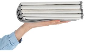 Piscină cu bile pentru copii d. 80 cm alb/gri