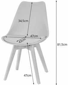 Set de dining negru 1 + 4, masa MADO ARTISAN 80x80 + scaun BALI MARK negru