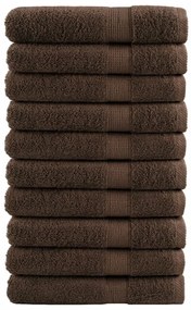 vidaXL Prosoape de saună premium SOLUND 10 buc maro 80x200cm 600gsm