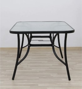 Masă dining, sticlă securizată/oţel, 150x90 cm, PASTER