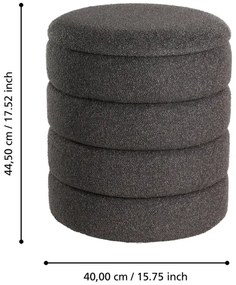 SET 2x taburet Eglo 424124 AMPAHAKA d. 33,5/40 cm negru