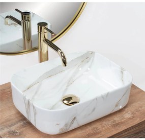Rea Demi lavoar 40.5x31 cm dreptunghiular de blat gri piatra REA-U5065