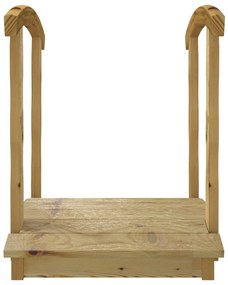 Pod de gradina cu balustrada, lemn masiv pin tratat 110 x 74 x 105 cm, cu balustrada