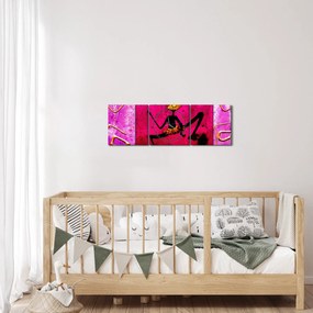 Tablou picturii istorice pe perete (cu ceas) (90x30 cm)