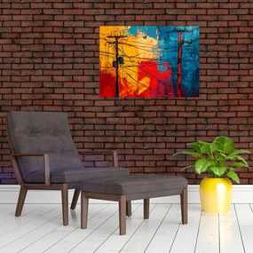 Tablou - Linii electrice abstracte (70x50 cm)