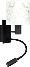 Brilagi - Lampă LED flexibilă BOBO 1xE27/25W/230V + LED/3W negru/alb/iepurași