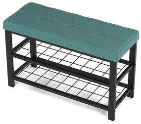 Raft pentru pantofi cu 2 rafturi, verde