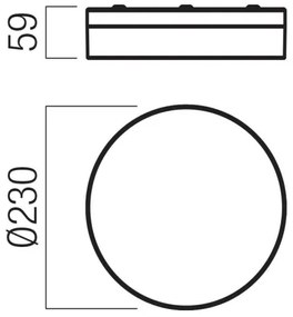 Plafonieră LED Redo 01-3731 FRISBI LED/12W/230V 3000/4000K IP44 alb