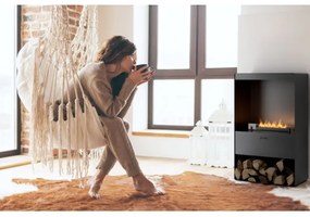 Șemineu BIO cu telecomandă Planika Senso Stove BEV 83,5x48 cm 2,5kW