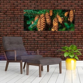 Tablou cu con de brad (120x50 cm)
