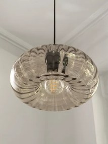 Osram - Pendul pe cablu DECOR SMOKE, 1xE27/12W/230V, Ø 28 cm, negru/gri fumuriu