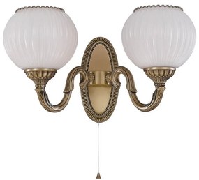 Aplica clasica design italian din alama, sticla 9250 RA-A. 9250/2