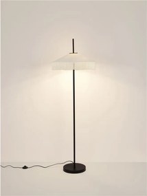 Lampadar cu abajur din catifea si franjuri bej VELVY