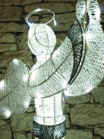decoLED înger luminos 122cm, rece alb, efect FLASH
