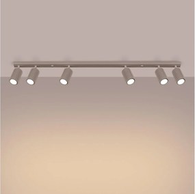 Brilagi - Plafonieră cu 6 spoturi LED CRESTO, GU10, 10W, 230V, taupe