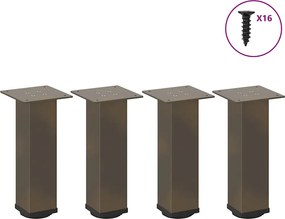 vidaXL Picioare pentru măsuță de cafea, 4 buc., oțel natural, 30-32 cm