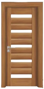 Usa Interior din MDF Novo Doors ND02 LUX PREMIUM, Cadru din Lemn Masiv, KIT COMPLET, Toc Reglabil de 10 CM INCLUS, Plinta pe Ambele Parti (Culoare: