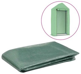 vidaXL Copertină de rezervă pentru seră (0,5 m²), verde, 50x100x190 cm