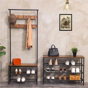 Pantofar din lemn-metal, seria A-620, homs,100x30x68 cm