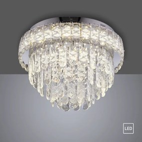 JUST LIGHT. 15092-17 - Plafonieră LED KULUNKA LED/33W/230V crom lucios