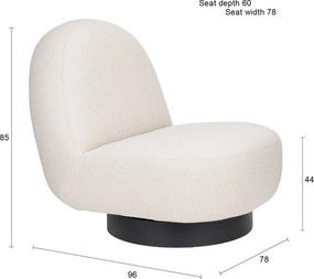 Fotoliu crem pivotant Eden – Zuiver