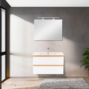 Dulap inferior Vario Forte 80 cu lavoar stejar-alb