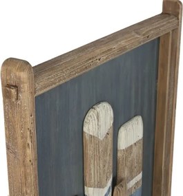 Decorațiune de perete vintage din lemn reciclat, 54×5,5×120 cm, „Aged"