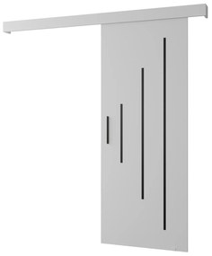 Uși culisante 90 cm Sharlene Y (alb mat + negru). 1044018