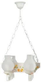 Brilagi - Lustru cu lanț QUEEN 4xE14/40W/230V fag/crem