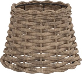 vidaXL Abajur de veioză maro Ø20x15 cm răchită