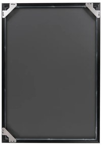 Oglinda dreptunghiulara cu rama din polistiren neagra/argintie Cliff, 68cm (L) x 48cm (L) x 1.6cm (H)