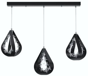 Lustra moderna cu 3 pendule design LUX realizata manual ALMOND XL B