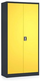 Dulap metalic universal, 90 x 40 x 185 cm, încuietoare cu cilindru, galben - ral 1023