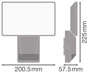Proiector LED de perete de exterior cu senzor FLOOD LED/27W/230V IP55 Ledvance