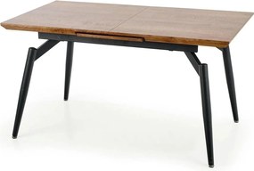Masa extensibila CAMBELL, negru/stejar, 140/180x80x74 cm