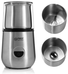 Rasnita de cafea cu aparat de spumat lapte First Austria FA-5486-1, 200 W, 70 g, 2 viteze, 2 lame, Inox