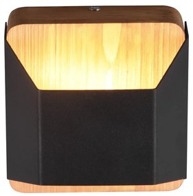 Aplică de perete negru-mat LED cu intensitate reglabilă Arino – Trio