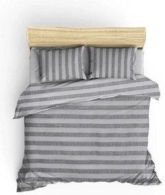 Lenjerie de pat albă/gri pentru pat dublu 200x200 cm Hook - Mijolnir