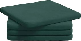 vidaXL Perne de Șezut 4 pcs Verde închis 40 x 40 x 3 cm Catifea