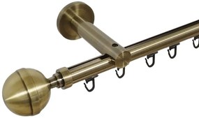 Galerie simpla 19 mm prindere perete teava profil kula lux aur antic (Alege marime: 320 cm)