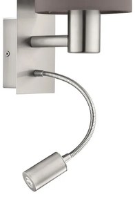 Eglo 96481 - Lampă LED flexibilă PASTERI 1xE27/40W+LED/3,8W gri