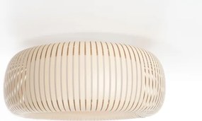 Plafonieră STRIPES, 2x E27/40W/230V, Ø55 cm, crem/alb