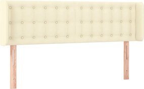 vidaXL Tăblie de pat cu aripioare crem 147x16x78/88 cm piele ecologică