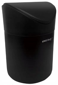 Cos de gunoi Kinghoff KH 1813, 1.8 L, 12 x 17 cm, Otel inoxidabil, Negru